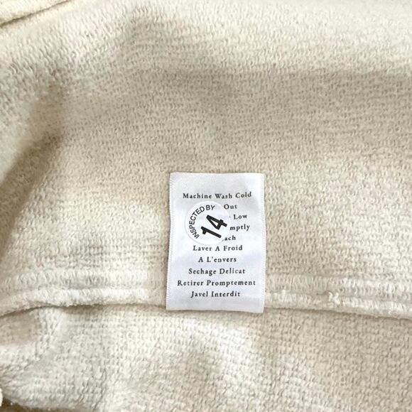 Frank & Eileen Belfast Vintage White Triple Fleece 100% Cotton Jacket Size XS - Picture 11 of 11